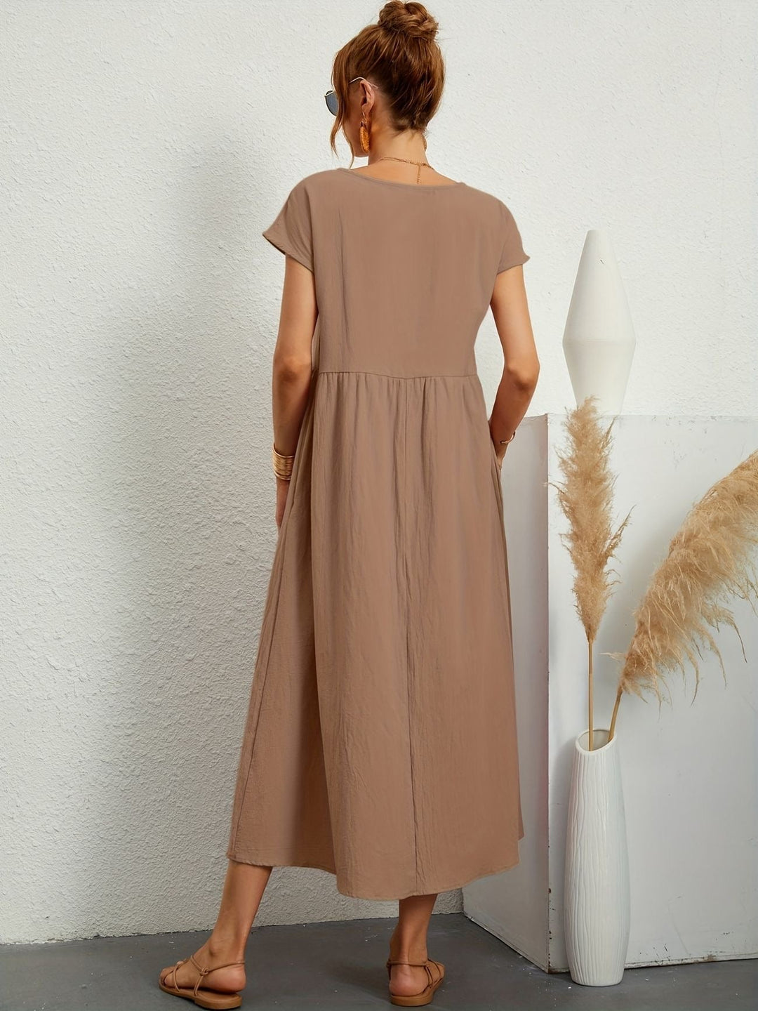 Rosa | Lässiges Leinenkleid