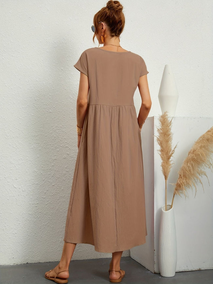 Rosa | Lässiges Leinenkleid