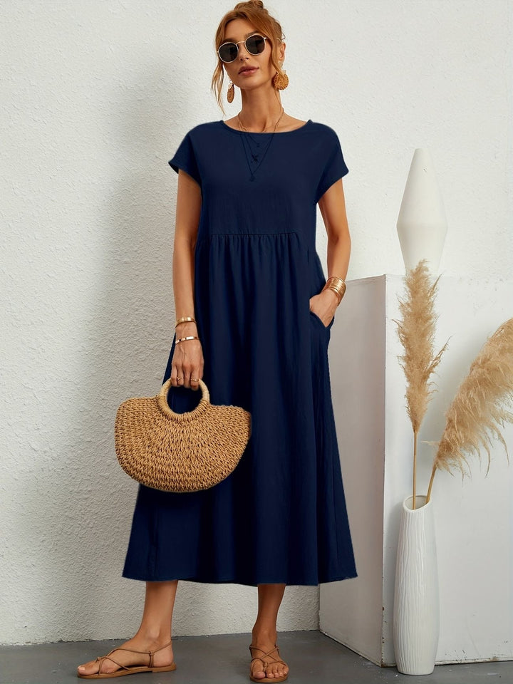 Rosa | Lässiges Leinenkleid