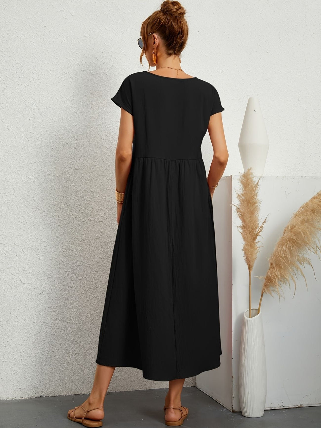 Rosa | Lässiges Leinenkleid