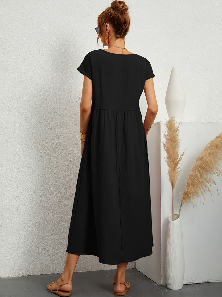 Rosa | Lässiges Leinenkleid