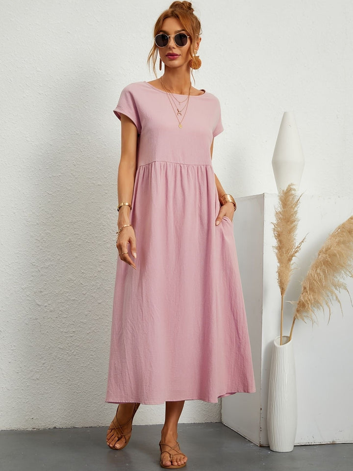 Rosa | Lässiges Leinenkleid
