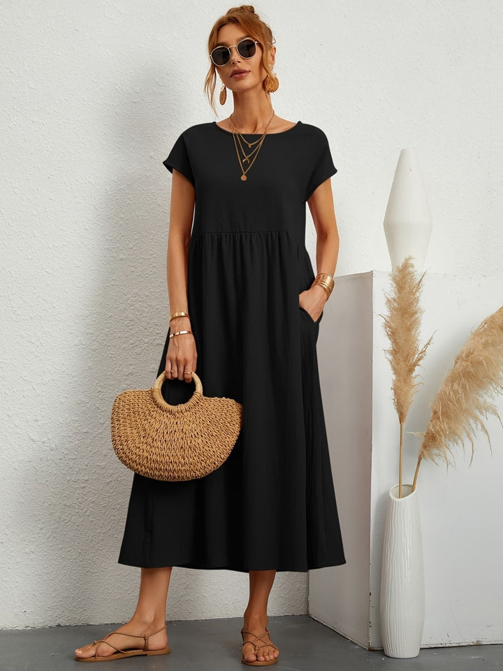 Rosa | Lässiges Leinenkleid