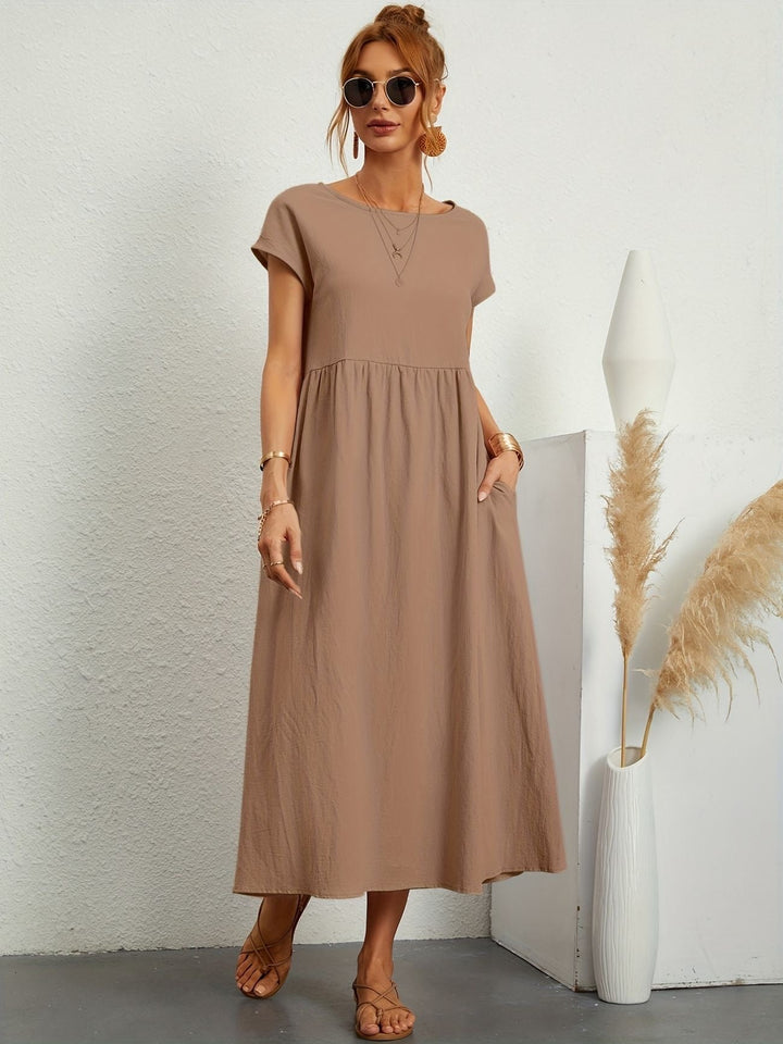 Rosa | Lässiges Leinenkleid