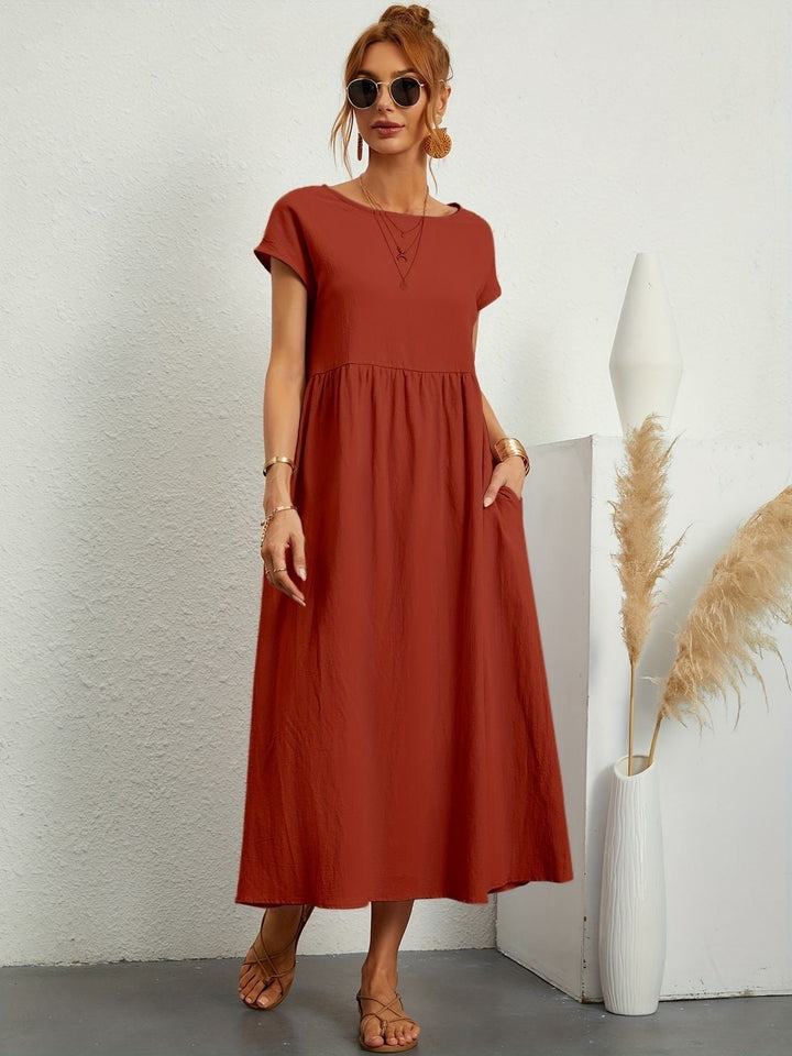 Rosa | Lässiges Leinenkleid