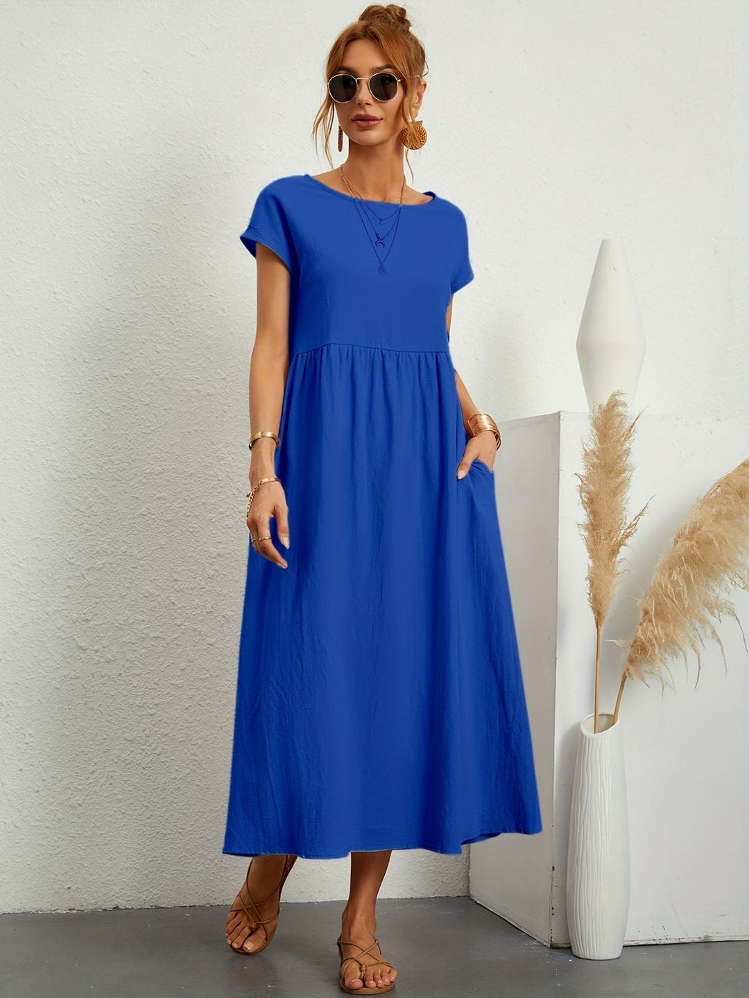 Rosa | Lässiges Leinenkleid