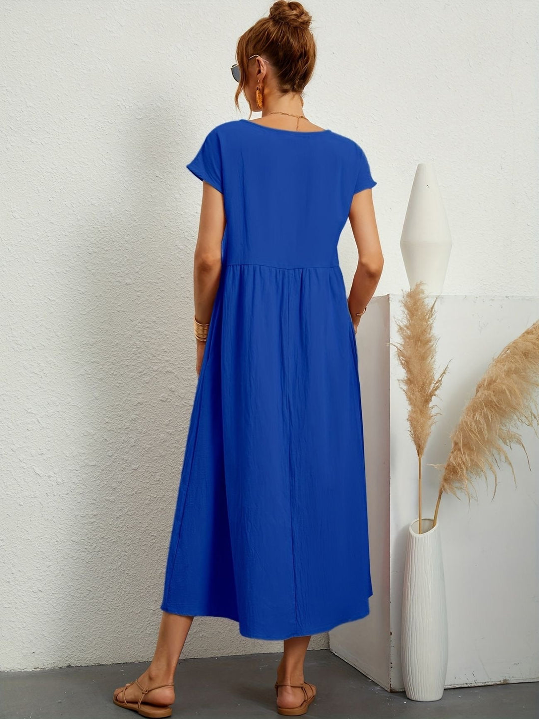 Rosa | Lässiges Leinenkleid