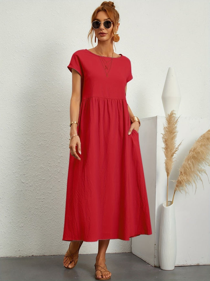 Rosa | Lässiges Leinenkleid