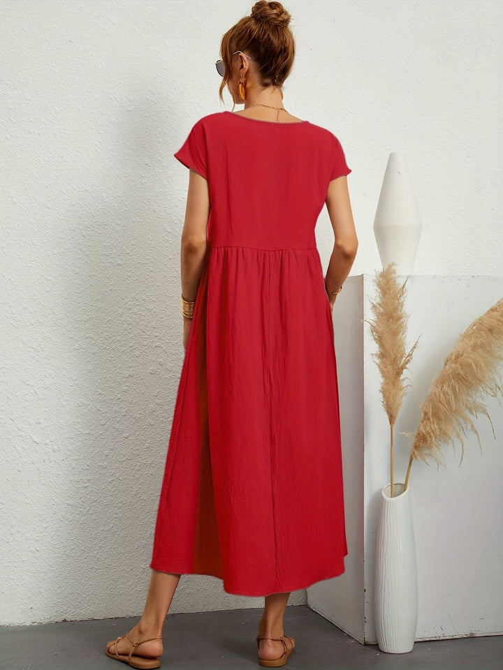 Rosa | Lässiges Leinenkleid