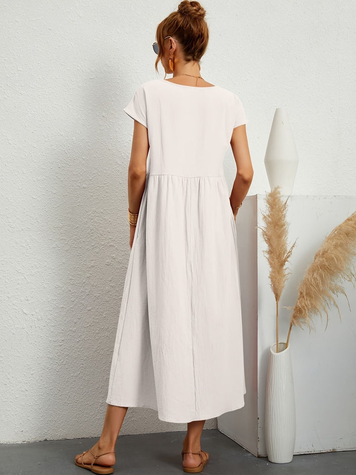 Rosa | Lässiges Leinenkleid