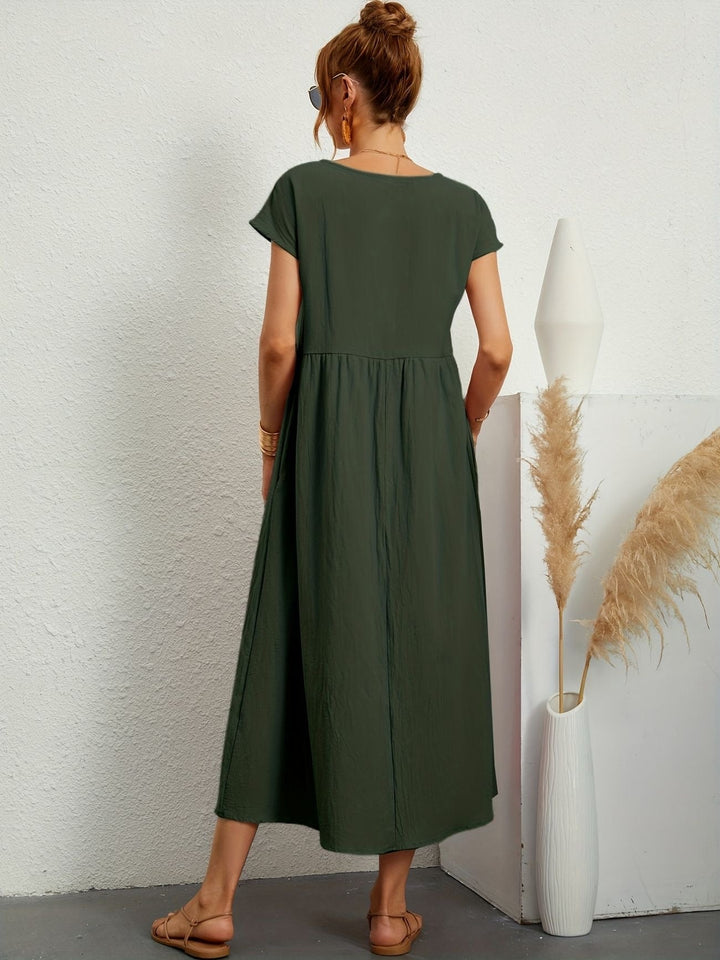 Rosa | Lässiges Leinenkleid