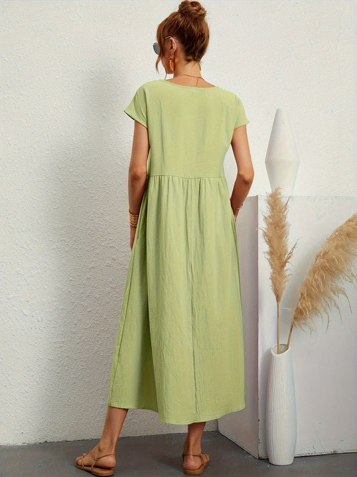 Rosa | Lässiges Leinenkleid