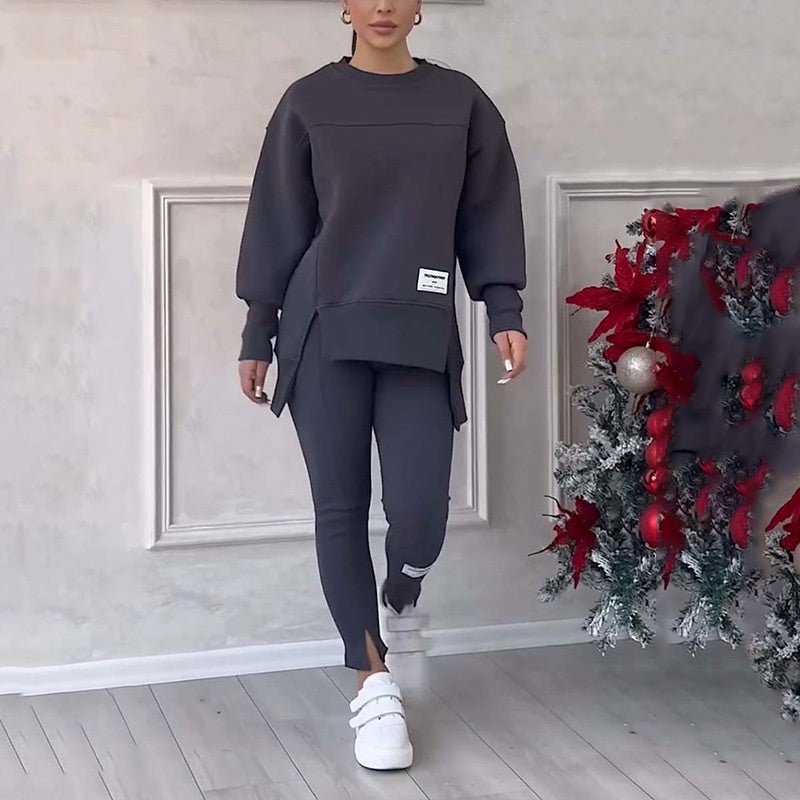 Lena™ | Damen Freizeit-Sweatshirt- und Leggings-Set