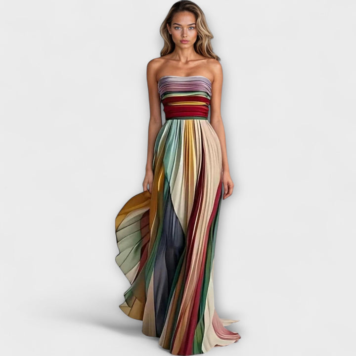 Clara & Rosa | Farbenfrohes ärmelloses Kleid Fleur